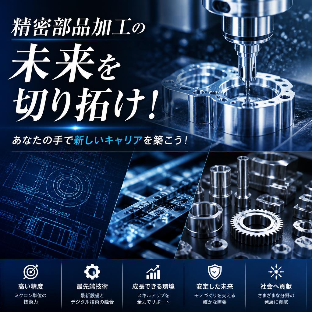 精密部品加工の未来を切り拓け！あなたの手で新しいキャリアを築こう！
