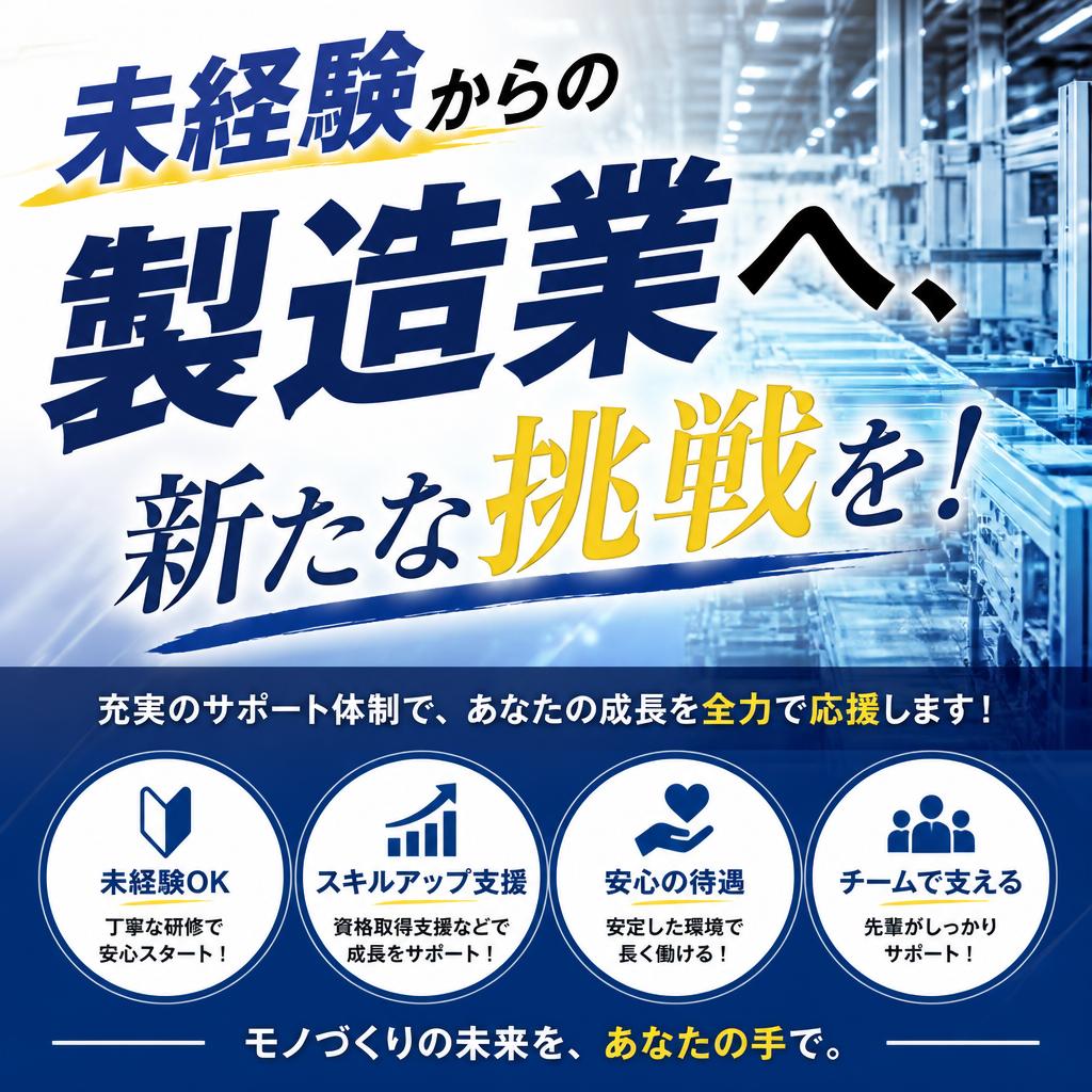 未経験からの製造業へ、新たな挑戦を！