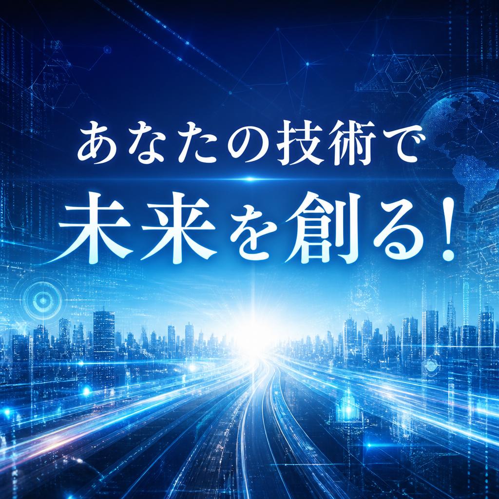 あなたの技術で未来を創る！