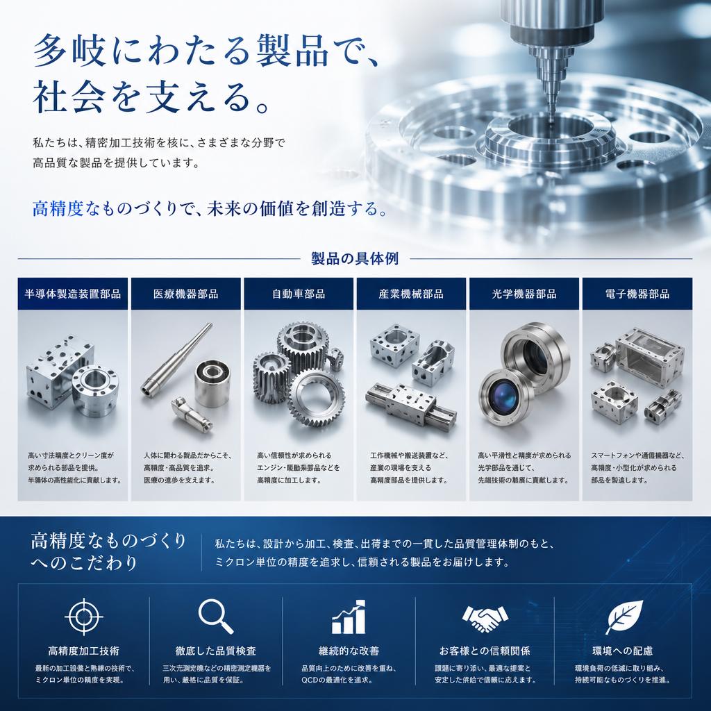 4. 多様な製品の加工