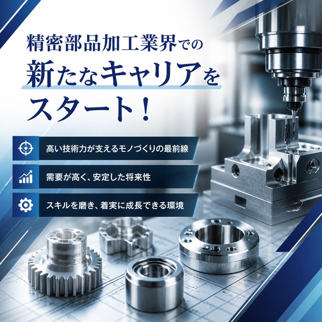 精密部品加工業界での新たなキャリアをスタート！
