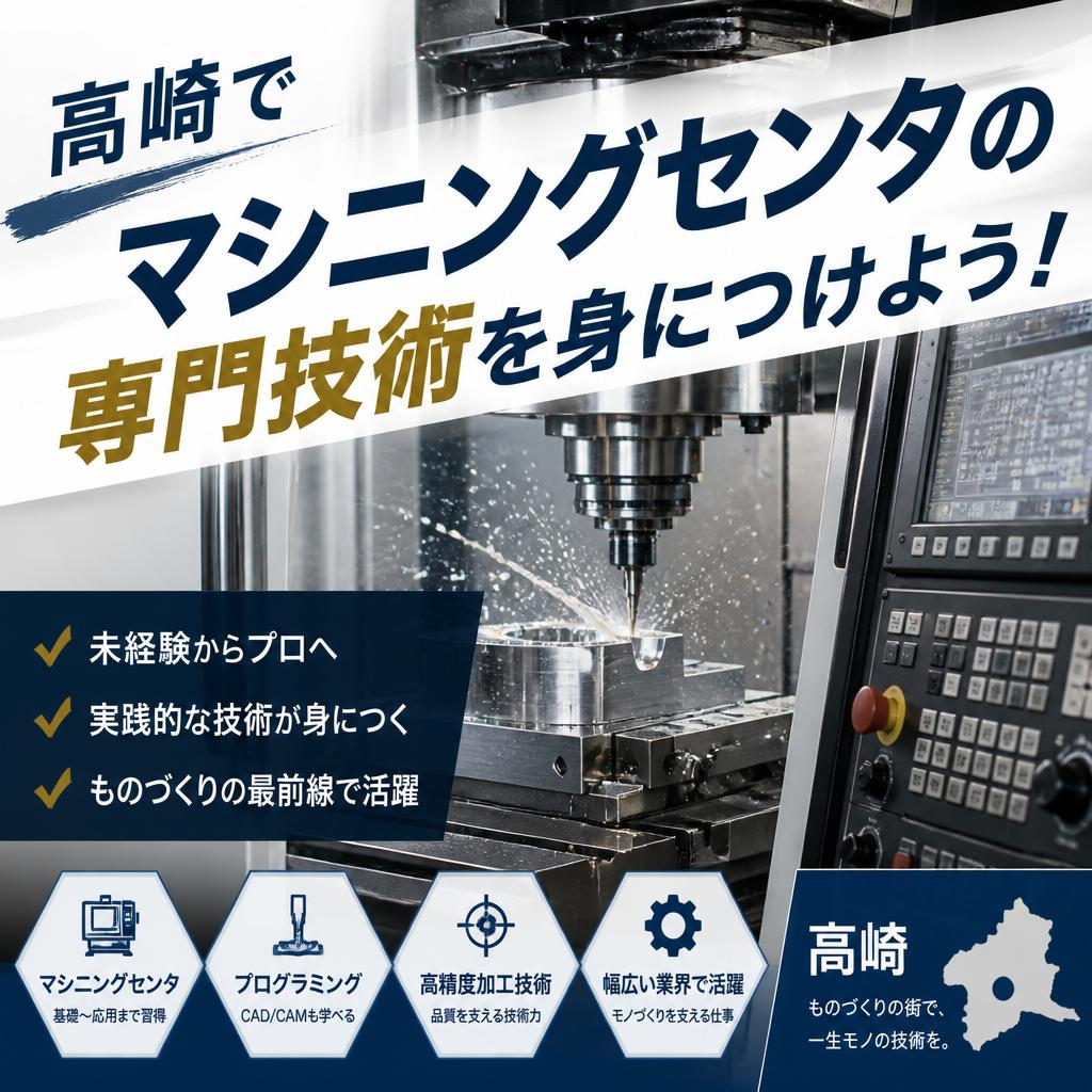 高崎でマシニングセンタの専門技術を身につけよう！