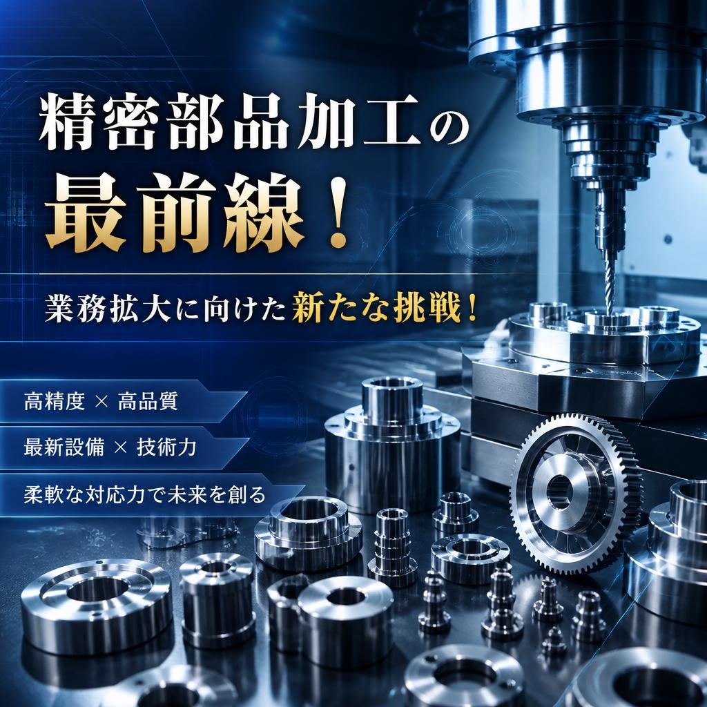 精密部品加工の最前線！業務拡大に向けた新たな挑戦！