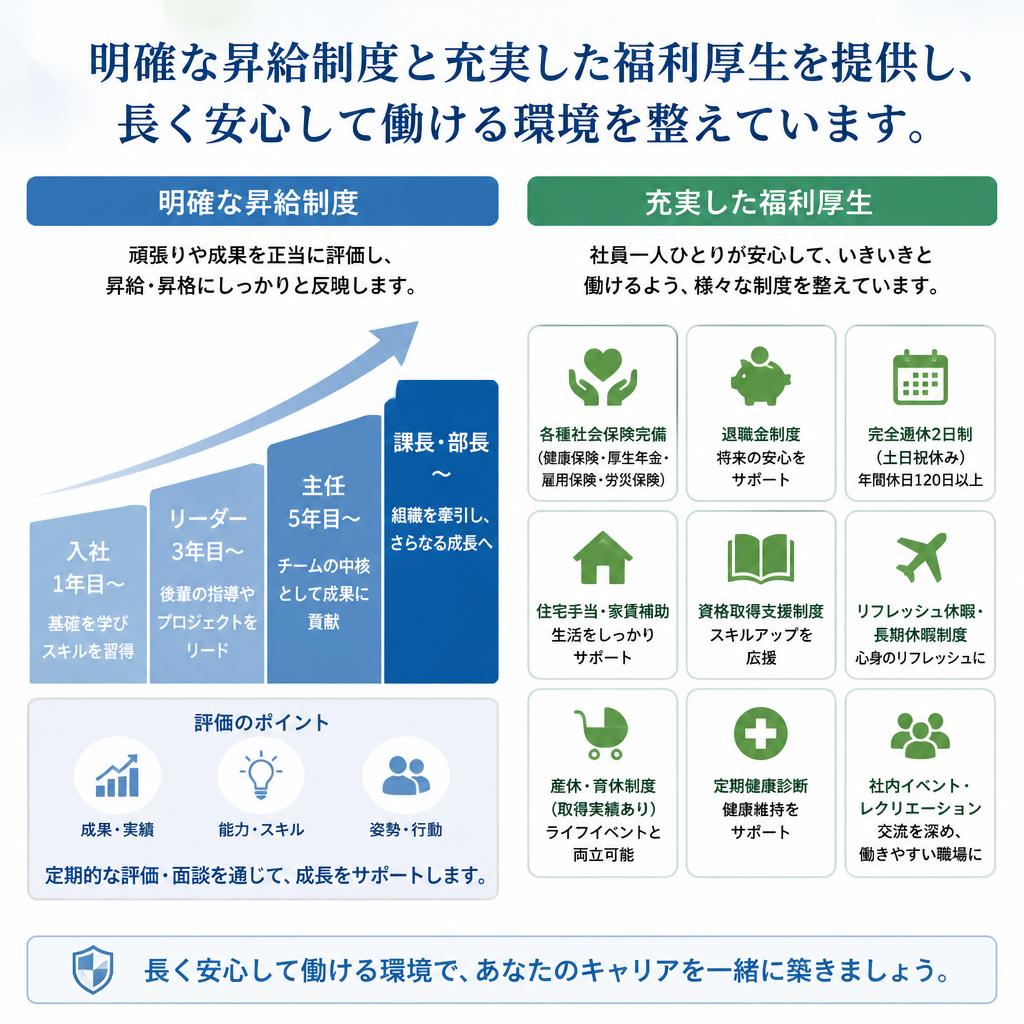 昇給制度と福利厚生