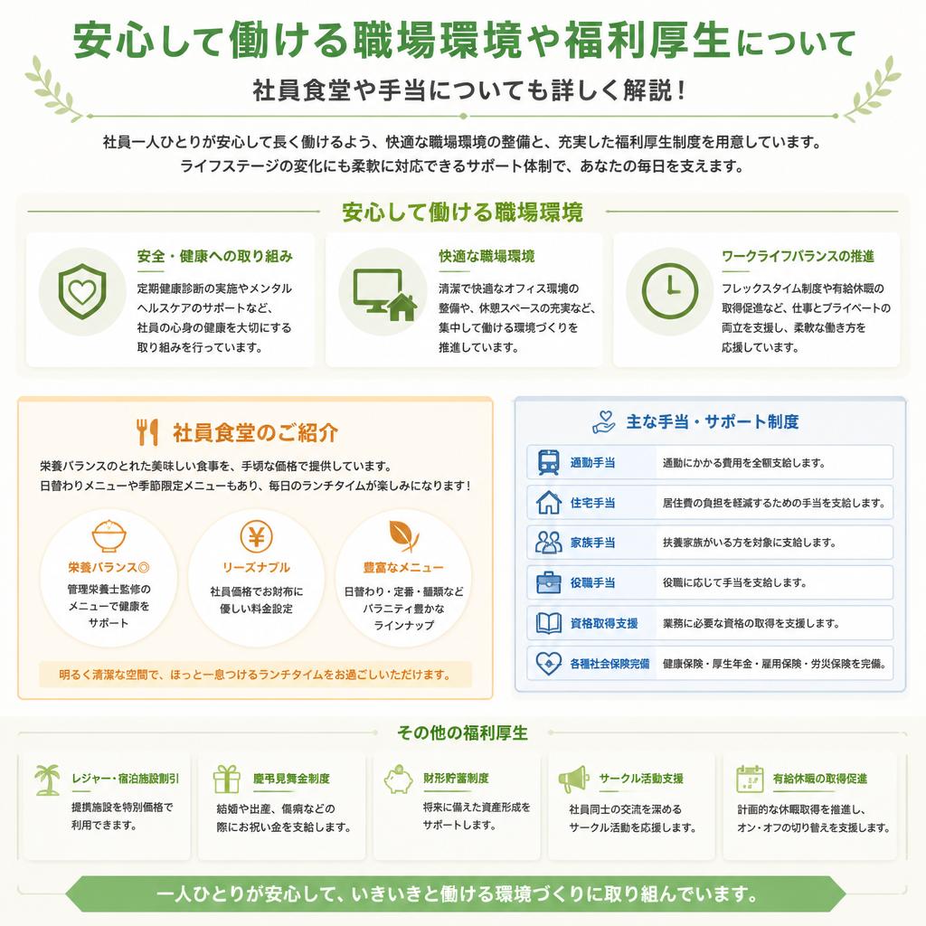 働く環境と福利厚生