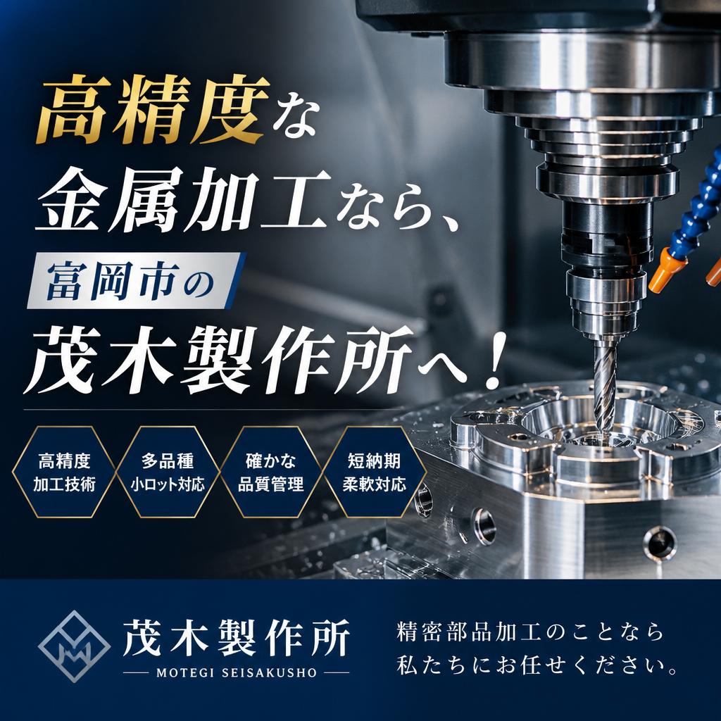 高精度な金属加工なら、富岡市の茂木製作所へ！