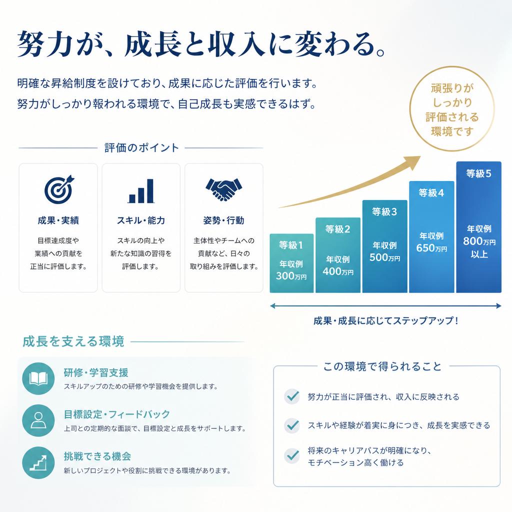 昇給制度でキャリアアップ
