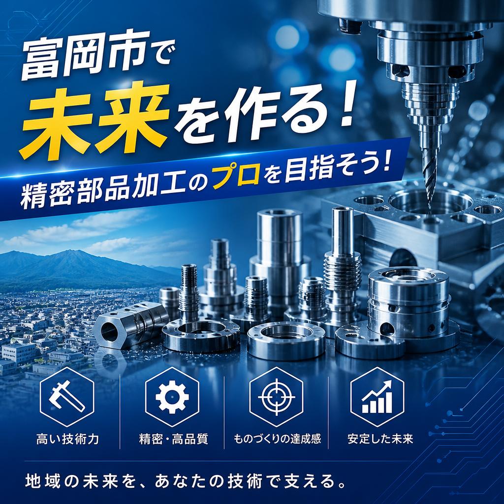 富岡市で未来を作る！精密部品加工のプロを目指そう！