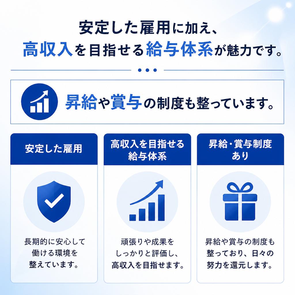 高収入を目指せる給与体系