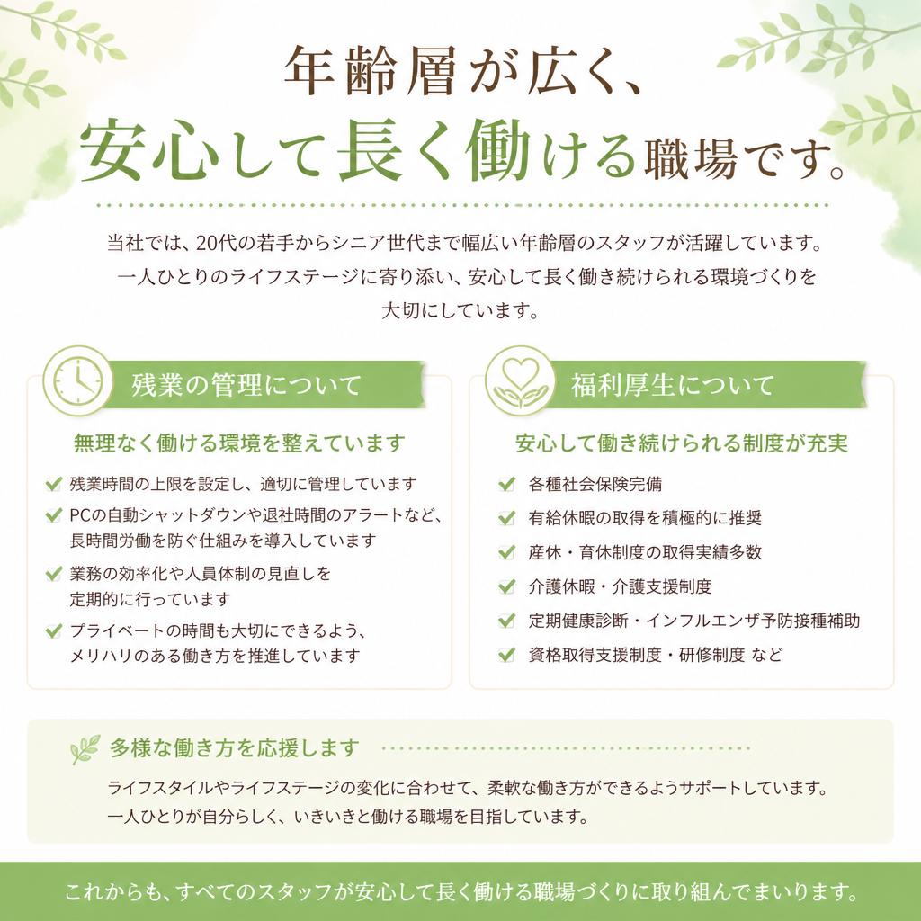 働きやすい職場環境