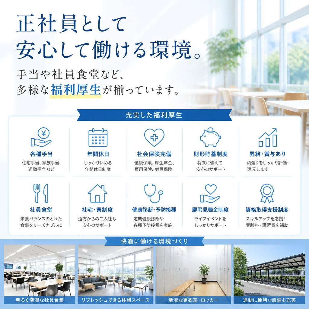 2. 安定した雇用と充実の福利厚生