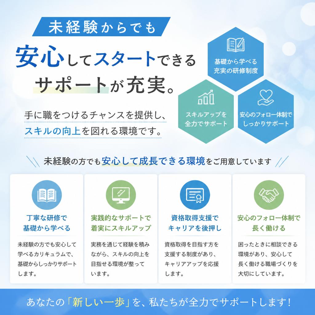 転職者に優しいサポート体制